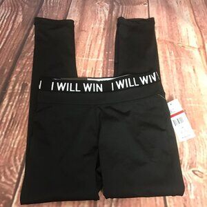 Energie Black Gym Capris Size XS Activewear Slimming Legging Work Out New